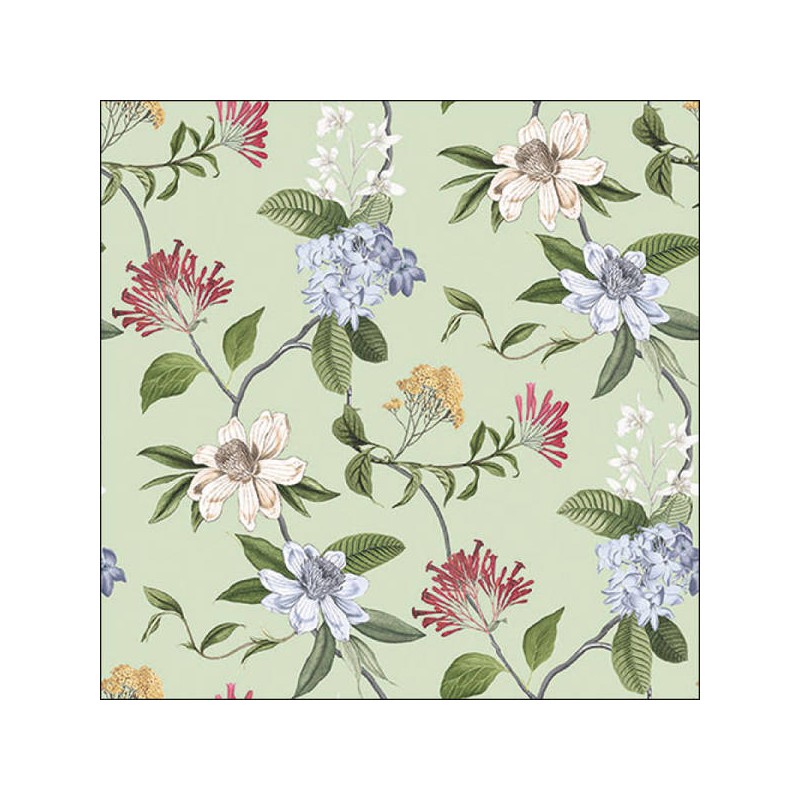 TOVAGLIOLI 33x33 FLOREAL MIX GREEN 20pz