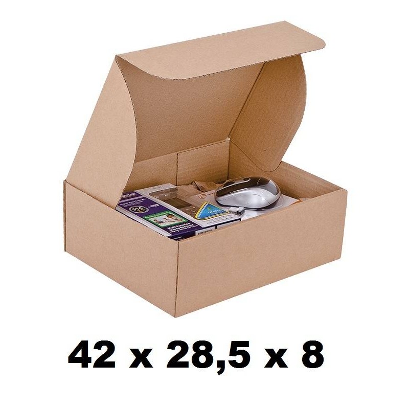 SCATOLA E-COMMERCE FUSTELLATA MOD.M 42x28,5x8cm