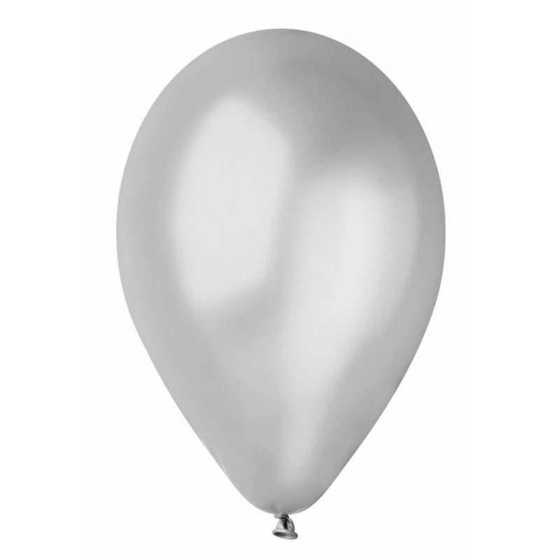 PALLONCINI MEDIUM 10'' 16pz ARGENTO METAL