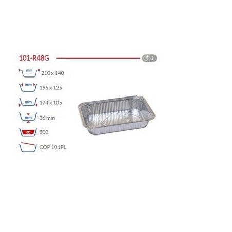 TEGLIA ALLUMINIO 2prz 101-R48G (R101G) 100pz CUKI