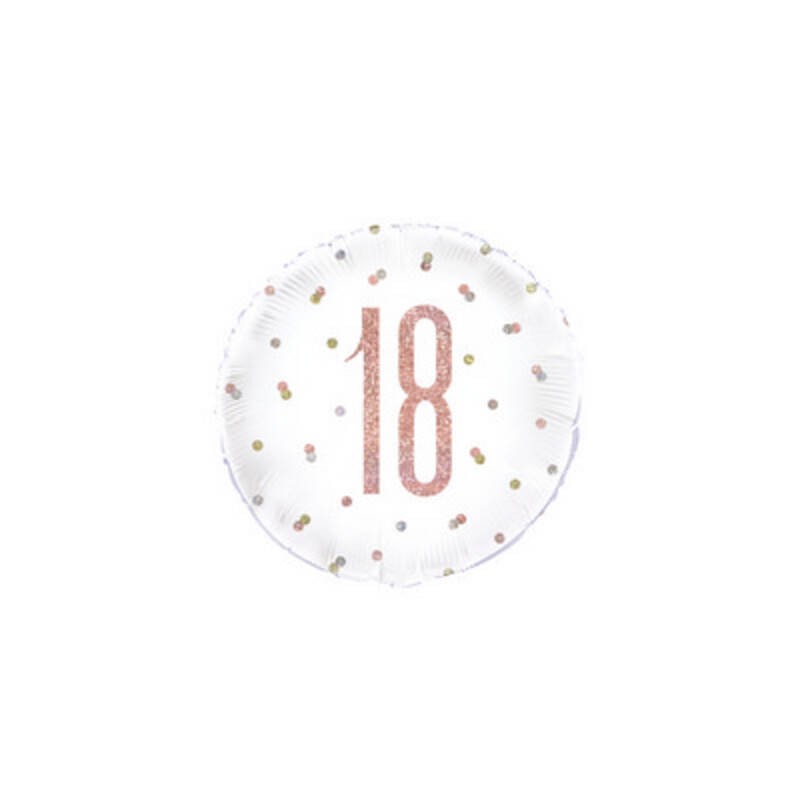 PALLONE FOIL 18 ANNI 43cm GLITZ ROSE GOLD