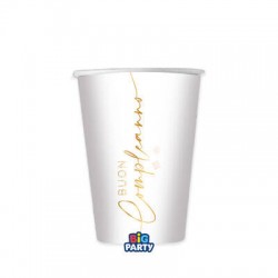 BICCHIERI 250cc BUON COMPLEANNO GOLD 6pz