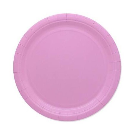 PIATTI PIANI ECOLOR BIODEGRADABILI 24cm ROSA 25pz