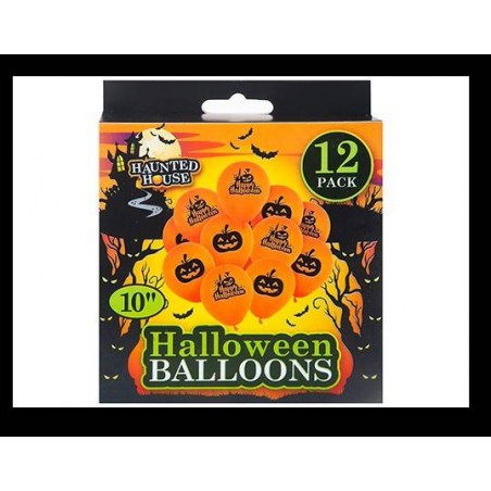 PALLONCINI IN LATTICE 10 HAPPY HALLOWEEN 12pz