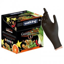 GUANTI CHEF NERO QUBO 4gr 100pz TAGLIA L