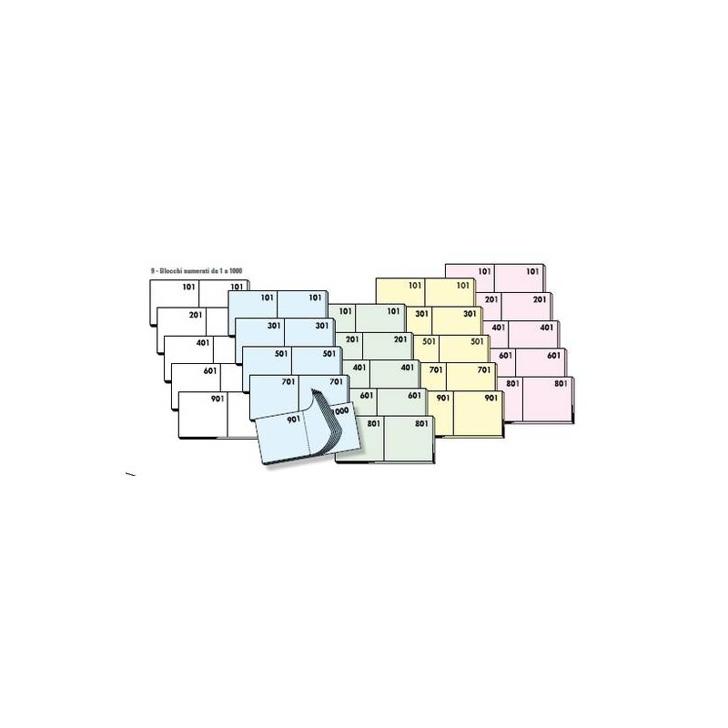 BLOCCO NUMERATO 1/1000 COD.9 10pz