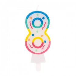 CANDELA NUMERO ARLECCHINO N°8