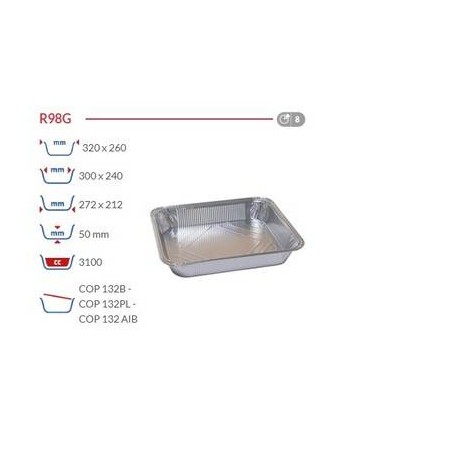 TEGLIA ALLUMINIO 8prz R98G-134 50PZ CUKI