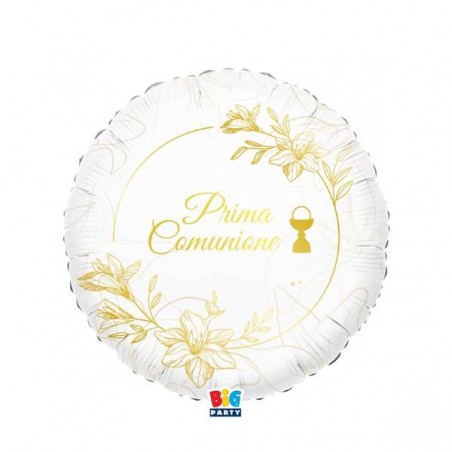 PALLONE MYLAR 45cm PRIMA COMUNIONE ELEGANCE