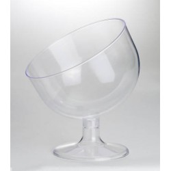 COPPA INCLINATA TRASPARENTE GAMBO CORTO ø16 x H19cm