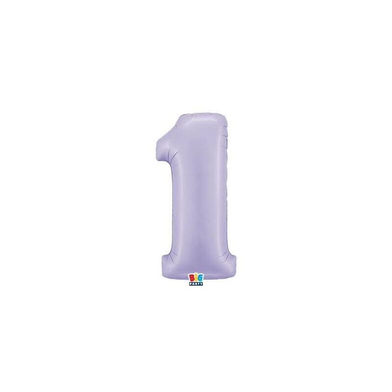 PALLONE NUMERO 1 MYLAR 102cm 40 LILLA