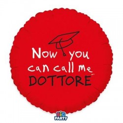 PALLONE MYLAR TONDO 45cm LAUREA CALL ME DOTTORE