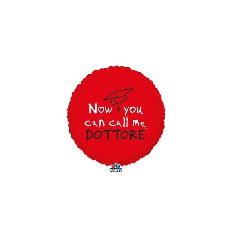 PALLONE MYLAR TONDO 45cm LAUREA CALL ME DOTTORE