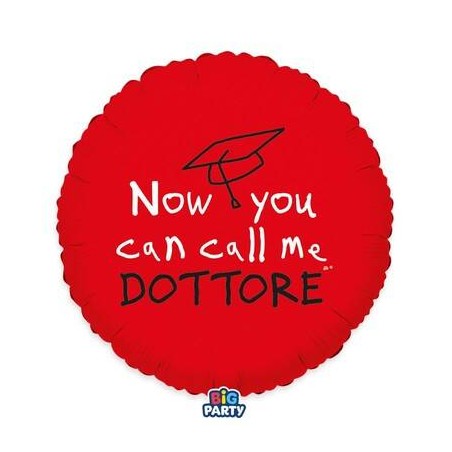 PALLONE MYLAR TONDO 45cm LAUREA CALL ME DOTTORE