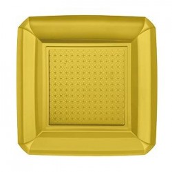 PIATTO DANDY QUADRATO DESSERT PS 18X18 GIALLO 20pz