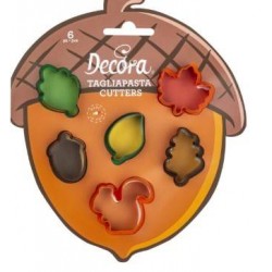 SET TAGLIA PASTA MINI FOGLIE AUTUNNALI 6pz