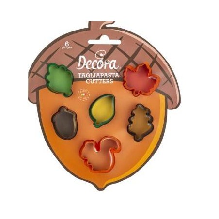 SET TAGLIA PASTA MINI FOGLIE AUTUNNALI 6pz