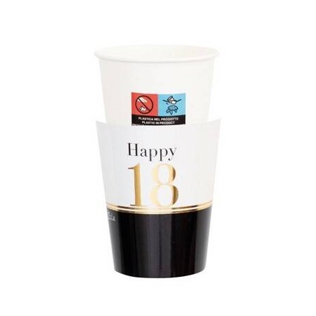 BICCHIERI 250cc E8 COVER HAPPY18 8pz