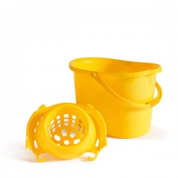 SECCHIO C/STRIZZATORE PLASTICA CLASSICO 15lt GIALLO SOLE