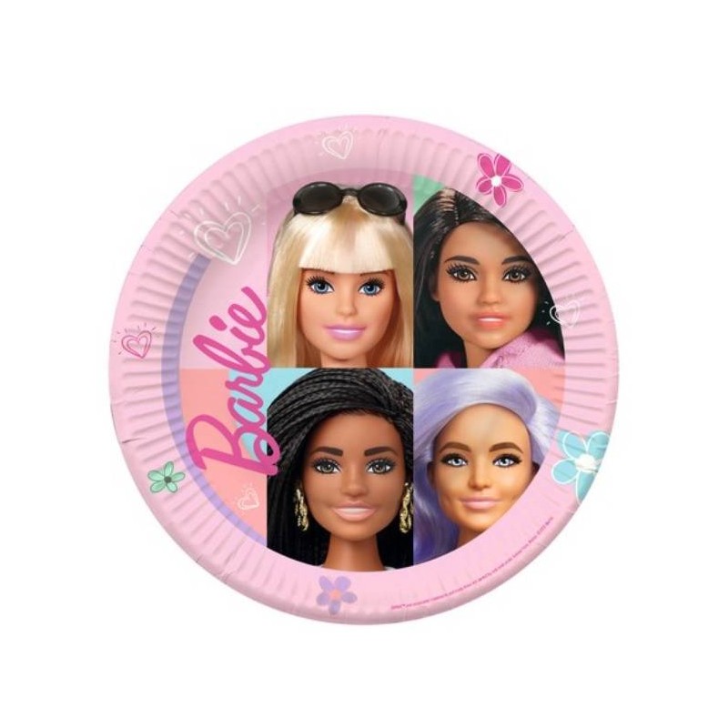 PIATTI PIANI BARBIE SWEET LIFE 8pz