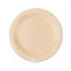 PIATTI PIANI ECOLOR BIODEGRADABILI 24cm CAPPUCCINO 25pz