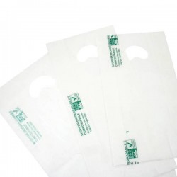 SHOPPER FAGIOLO BIO COMPOSTABILI 14my 17+4+4x35+3cm BIANCO 5kg