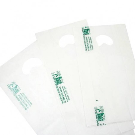 SHOPPER FAGIOLO BIO COMPOSTABILI 14my 17+4+4x35+3cm BIANCO 5kg