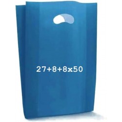 SHOPPER FAGIOLO PE/HD 60my 27+8+8x50cm BLU 5kg (lg.N°28 24/03/12) **TASSA CONAI 0,718/KG INCLUSA**