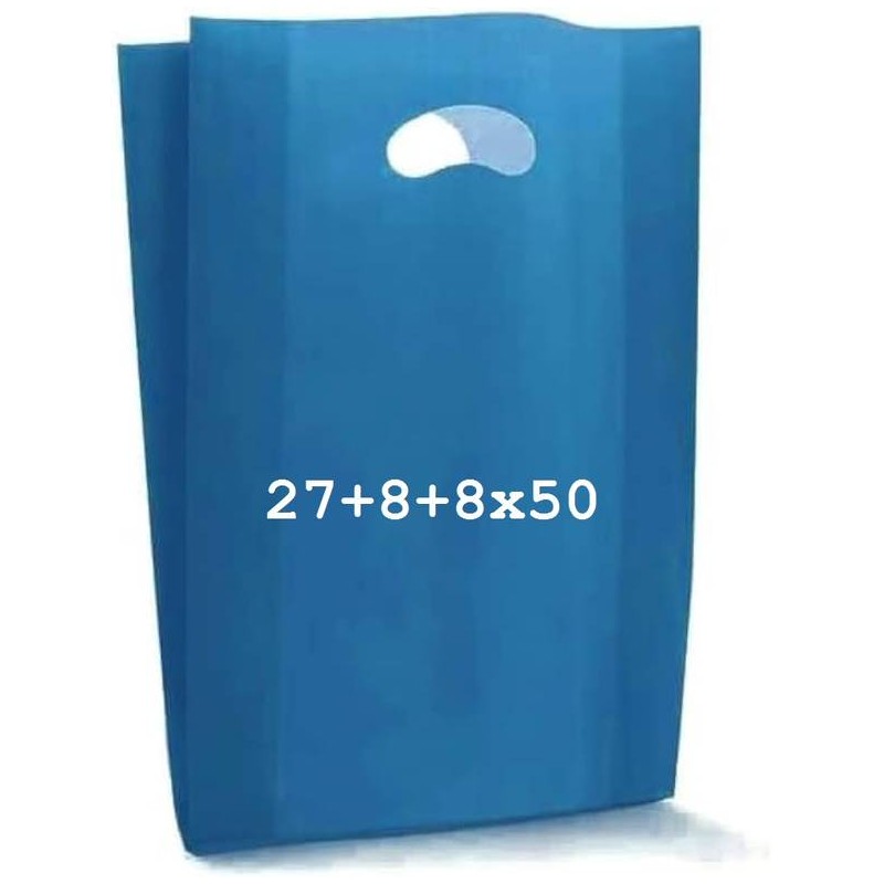 SHOPPER FAGIOLO PE/HD 60my 27+8+8x50cm BLU 5kg (lg.N°28 24/03/12) **TASSA CONAI 0,718/KG INCLUSA**