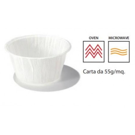 PIROTTINI MUFFIN 50x36mm BIANCO 15pz