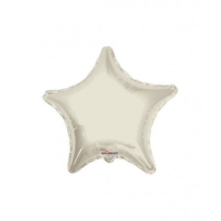 PALLONE MYLAR STELLA 18'' 45cm AVORIO RC