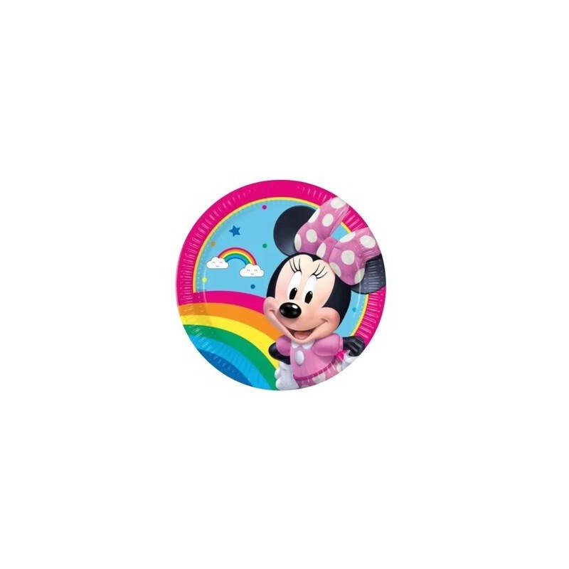 PIATTI DESSERT 20cm MINNIE ARCOBALENO 8pz