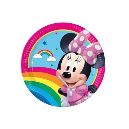 PIATTI DESSERT 20cm MINNIE ARCOBALENO 8pz