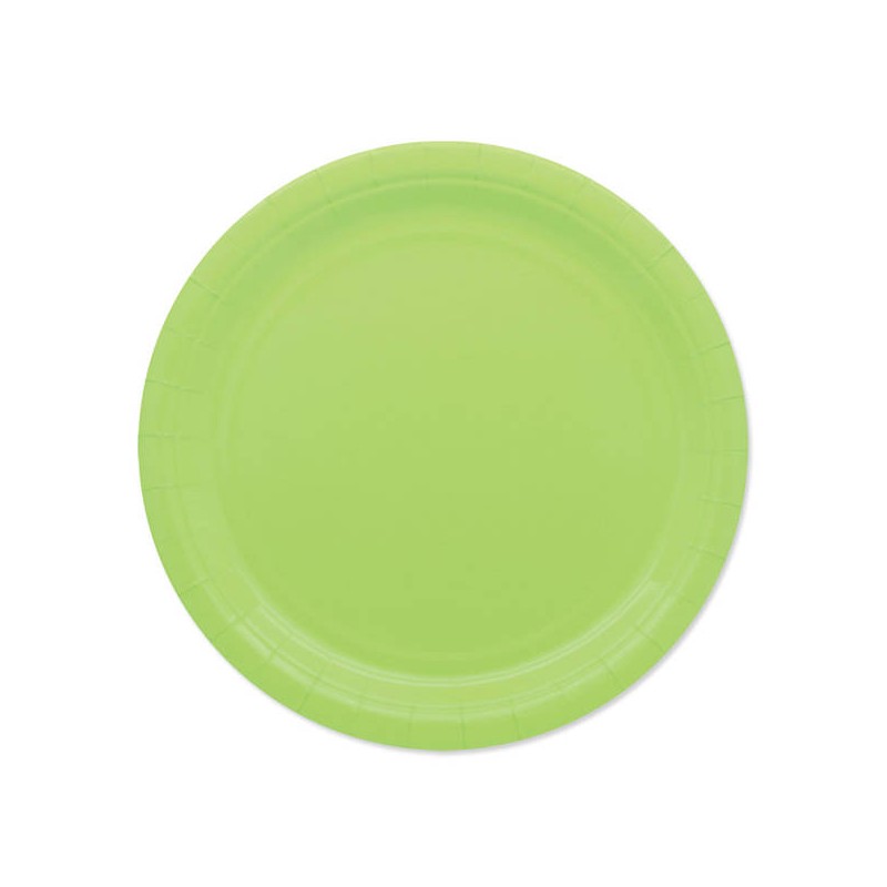 PIATTI PIANI ECOLOR BIODEGRADABILI 24cm VERDE MELA 25pz