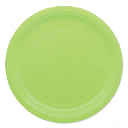 PIATTI PIANI ECOLOR BIODEGRADABILI 24cm VERDE MELA 25pz