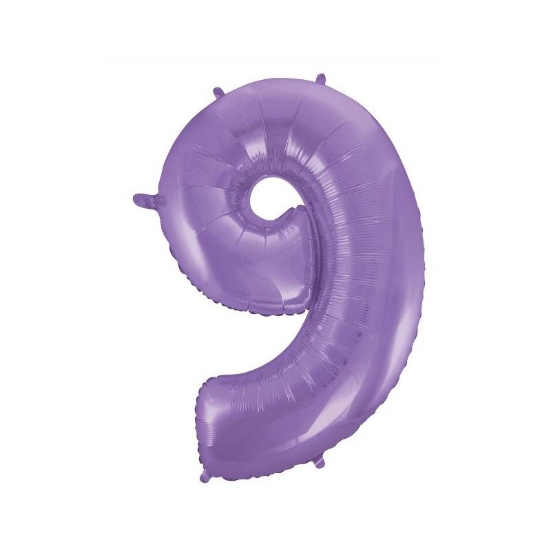 PALLONE NUMERO 9 MYLAR 102cm 40 VELVET LILLA