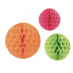 SFERE IN CARTA NIDO D'APE 20/25/30cm MULTICOLOR ASS.TI 3pz