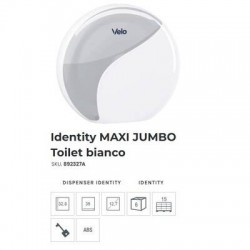DISPENSER IGIENICA MAXI JUMBO IDENTITY BIANCO ART.892327A VELO