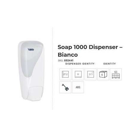 DISPENSER IDENTITY SOAP 1000ml ART.892441 VELO