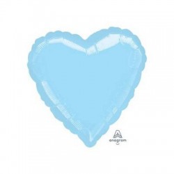 PALLONE MYLAR CUORE 45cm AZZURRO PASTELLO