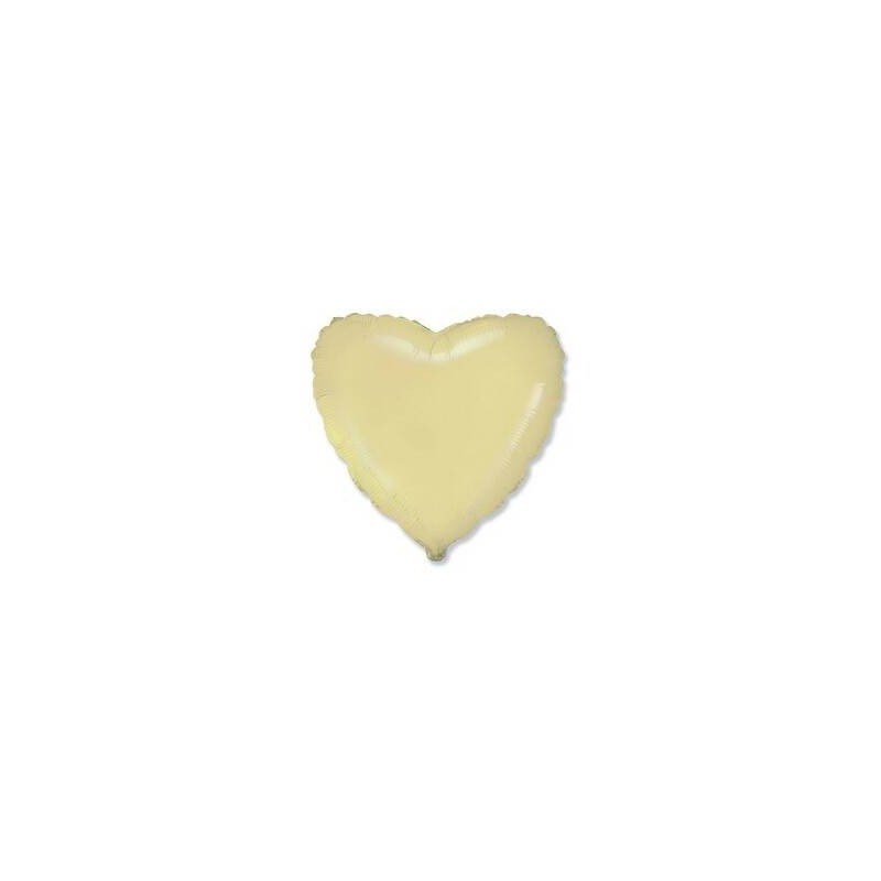 PALLONE MYLAR CUORE 18 45cm CREMA RC