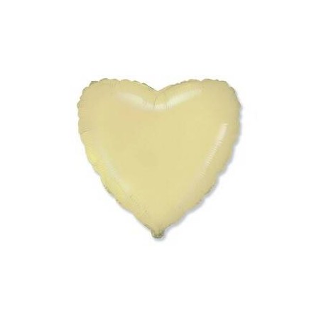 PALLONE MYLAR CUORE 18 45cm CREMA RC