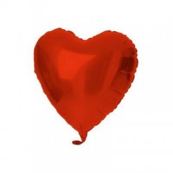 PALLONE MYLAR CUORE 18'' 45cm ROSSO SATINATO