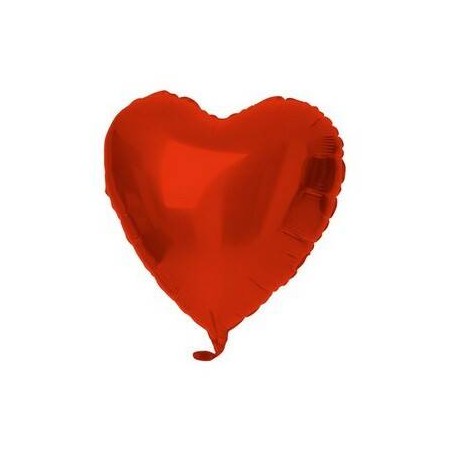 PALLONE MYLAR CUORE 18'' 45cm ROSSO SATINATO