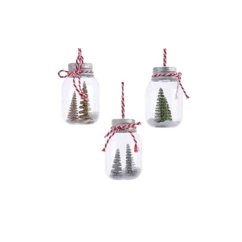 BARATTOLO VETRO DA APPENDERE C/ALBERO ASS.TI  ø4X7cm 1pz