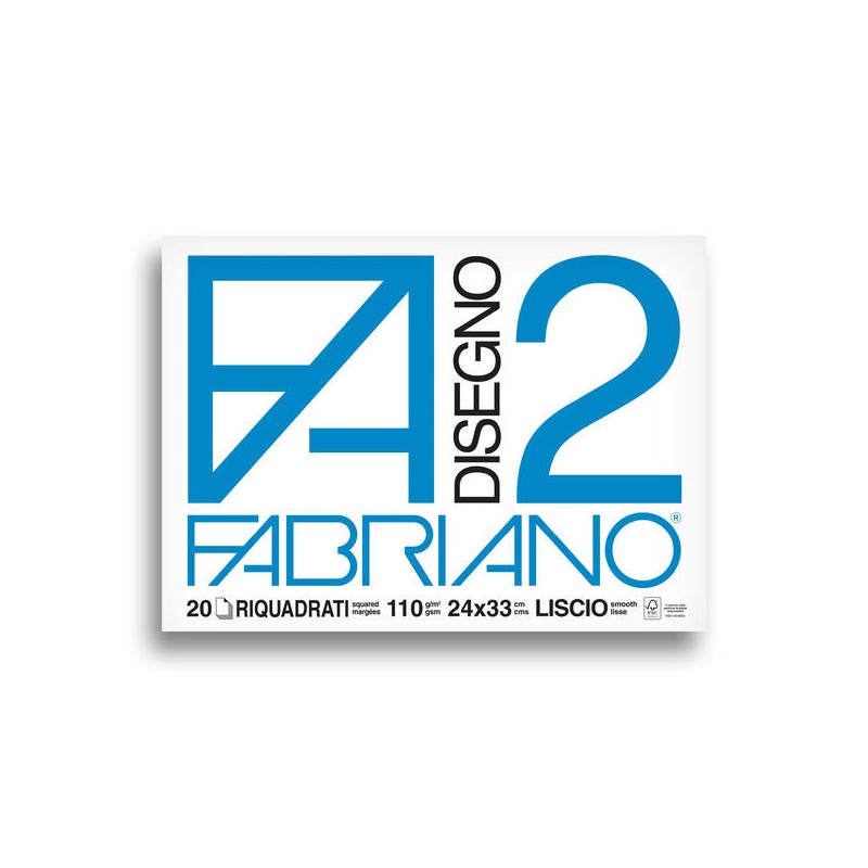 ALBUM FABRIANO C/ANGOLI F2 24x33cm 20fg 110gr RIQUADR.