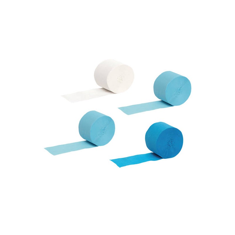 ROTOLI CARTA CRESPA AZZURRA cm4,5x25mt