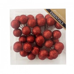PICKS PALLINA GLITTER ROSSO IN BUSTA 9cm
