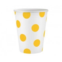 BICCHIERI IN CARTA 250ml POIS GIALLO 6pz