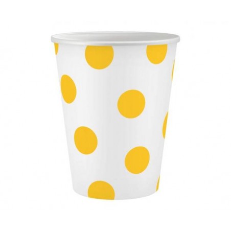 BICCHIERI IN CARTA 250ml POIS GIALLO 6pz
